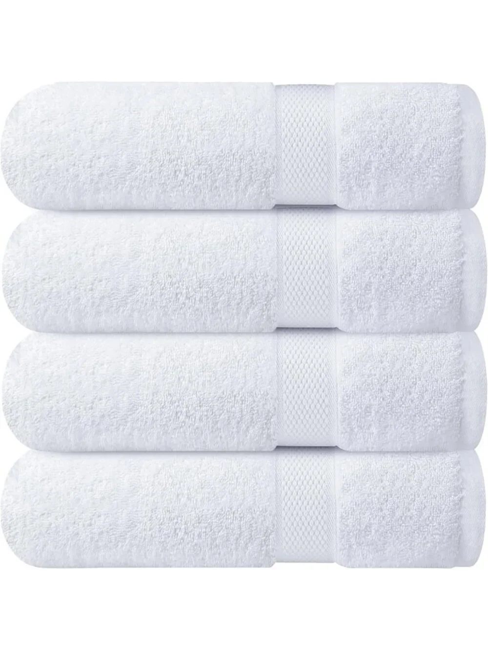 Luxury 100% Cotton Bath Towels Set of 4 - Soft, Absorbent & Quick-Drying